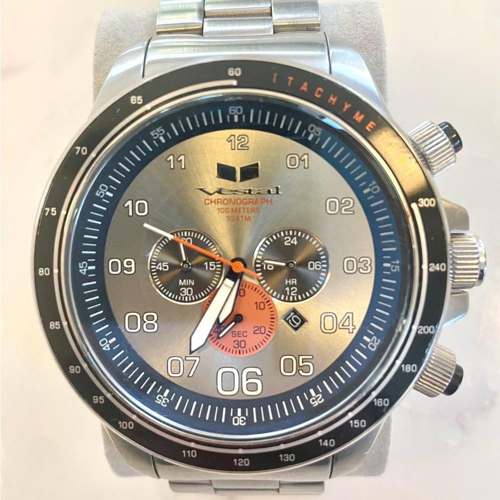 Vestal Silver Zeppelin Chronograph Watch